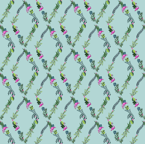 Walls4You behang tropische planten turquoise en groen - 53 cm x 10 m - 640105 - vtwonen shop