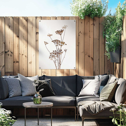 Reinders Fashion Flower tuinposter -  beige - tuin - 80x60cm