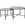 MaximaVida salontafel set Lucca 62 en 49 cm kruisframe ivoor - HPL terrazzo look