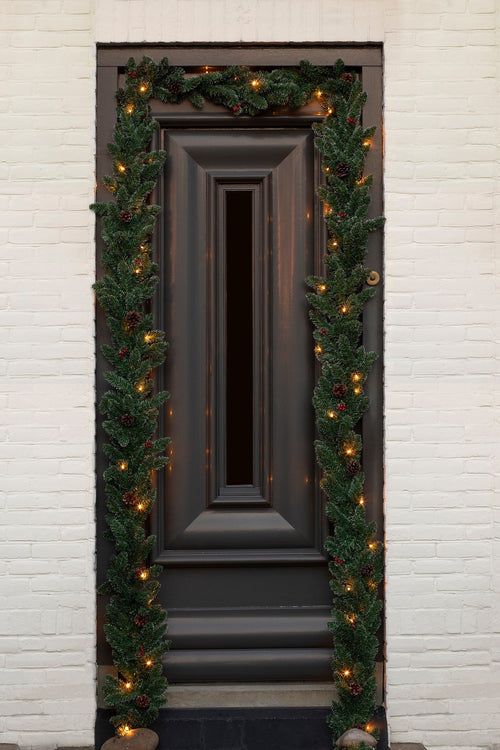 Black Box Trees Creston Guirlande met Decoratie en Verlichting - L270 cm - Groen