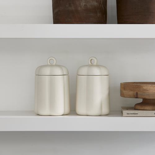 Rivièra Maison Potiron Storage Jar - Porselein - Off White - vtwonen shop