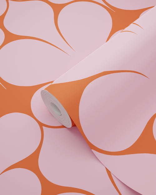 ESTAhome behang retro ornamenten roze en rood - 50 x 900 cm - 131564 - vtwonen shop