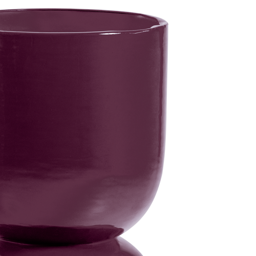 WOOOD plantenstandaard/pot hoog Toval - Metaal Hoogglans - Donkerpaars - 95x32x32