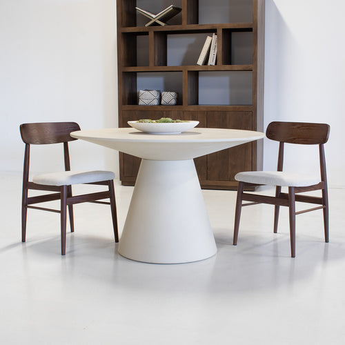 Giga Meubel Eetkamerstoel Liza - Stof/Metaal - Walnoot - Set van 2 - vtwonen shop