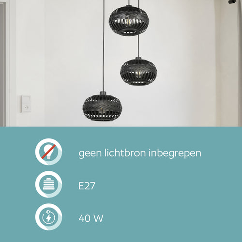 EGLO hanglamp Towcester - zwart