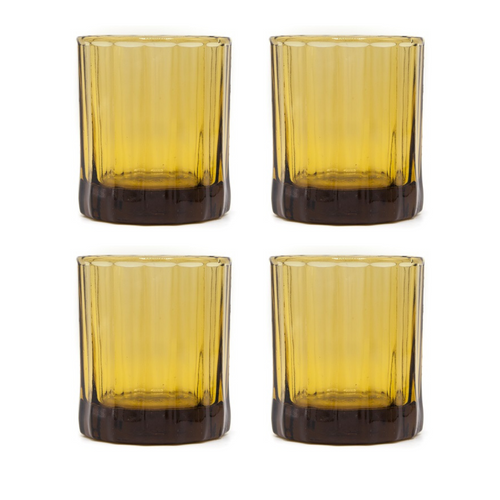 Brût Homeware tumbler Reed - set van 4 - amber - vtwonen shop