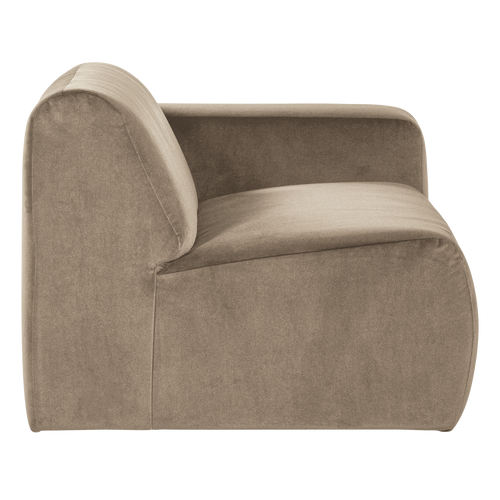 WOOOD 1,5-zits bank arm rechts Mojo Base - Velvet - Khaki - 74x145x97