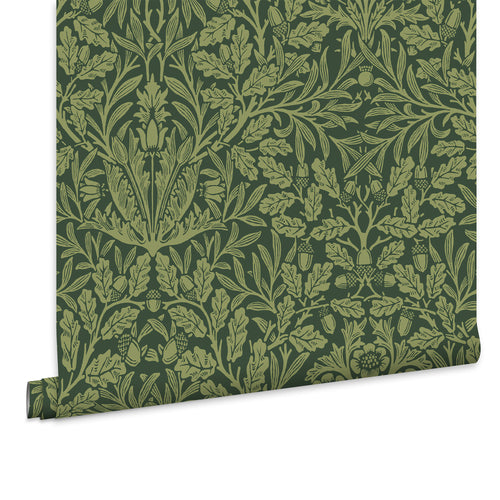 William Morris at Home Vliesbehang - Acorn Garden Green