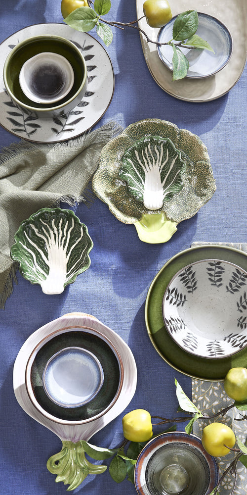 Mica Decorations Rhea Schaal - Ø13 cm - Keramiek - Groen