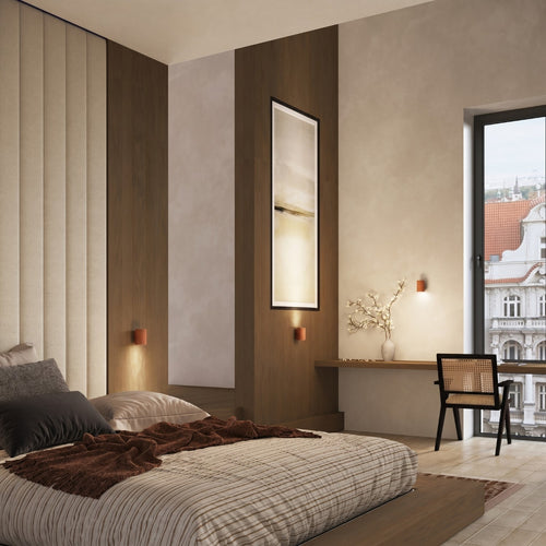 Sollux Lighting Wandlamp KARBON 10 rood oker - 6,5x8,5x10cm