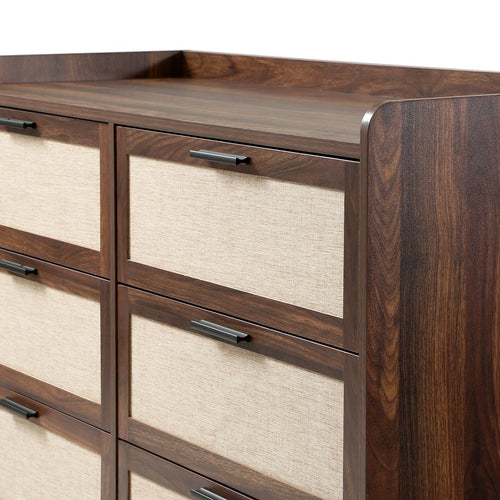 Calicosy - JETSON Commode 6 lades - Notenhout - 120x79x39,5 cm