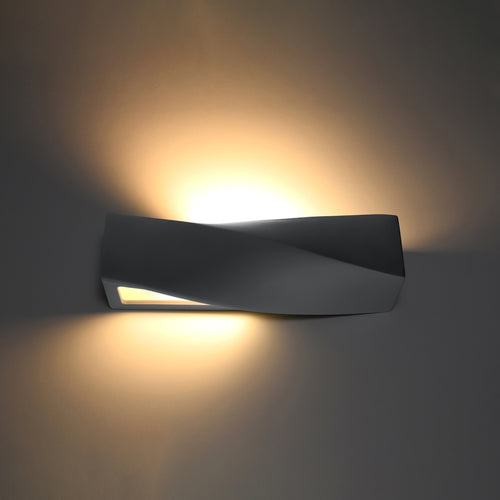 Sollux Lighting Wandlamp keramiek SIGMA grijs - 42x12x14cm
