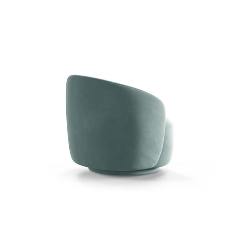 Cosmopolitan Design - Draaistoel Savona flueel lichtblauw - 83x86x76.5cm