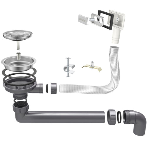 LOMAZOO spoelbak Phantom - RVS - 40 x 40 cm