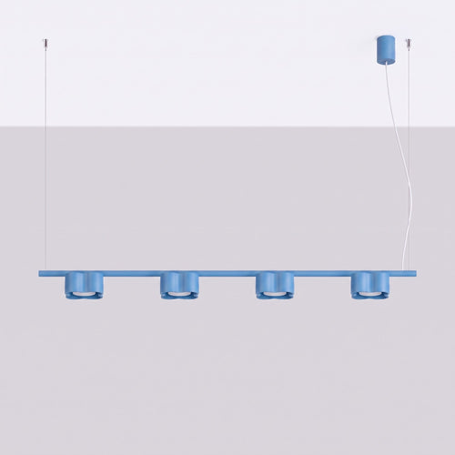 Sollux Lighting Kroonluchter OVIO 4 azuurblauw Gx53 - 122x12x208cm