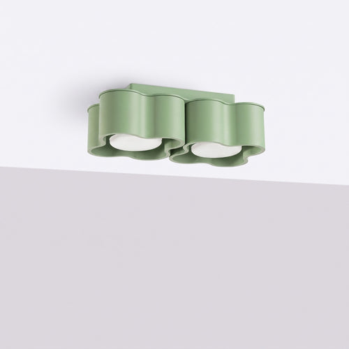 Sollux Lighting Plafondlamp OVIO 2 saliegroen Gx53 - 24,5x12x8cm