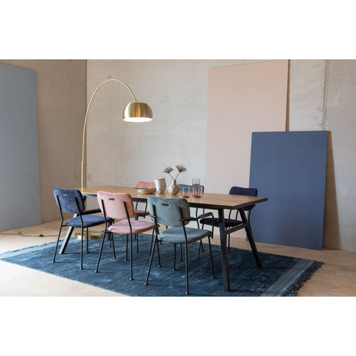 Zuiver Benson Eetkamerstoelen  Donkerblauw - Set van 2
