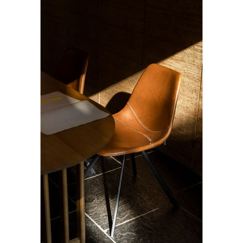 Dutchbone Franky Eetkamerstoelen Bruin - Set van 2