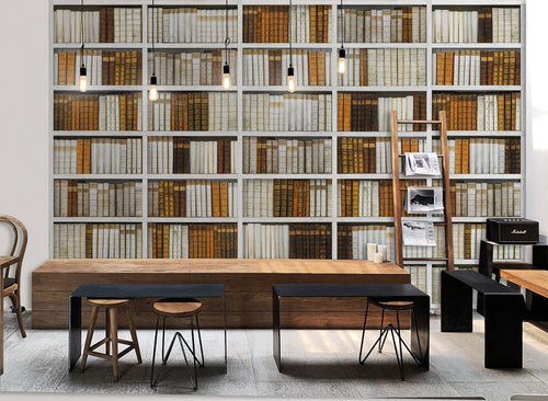 Sanders & Sanders fotobehang boekenkast meerkleurig - 424 x 280 cm - 640977