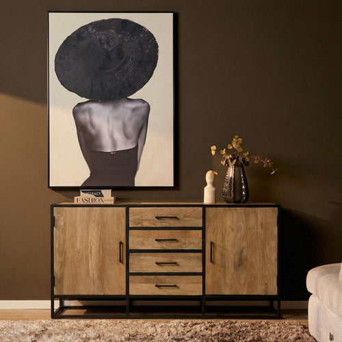 Starfurn Dressoir Dakota - Naturel Hout - 165x45x85cm