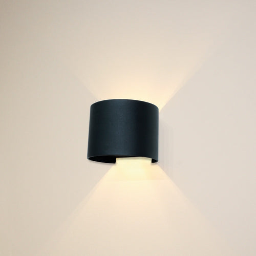 Artdelight wandlamp Gyro - 1 lichts - 11.2  x 9.7   cm - zwart
