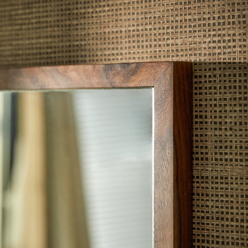 Tikamoon Decoratieve spiegel van palissanderhout 75 x 45 cm - Bruin