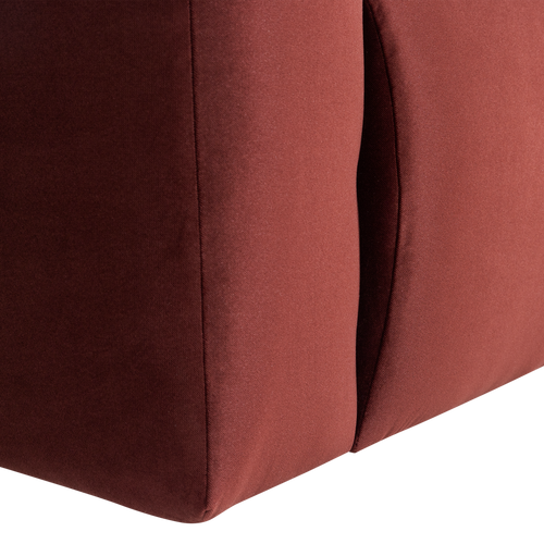 WOOOD 1-zits bank arm links Mojo Base - Velvet - Kastanjebruin - 74x105x97