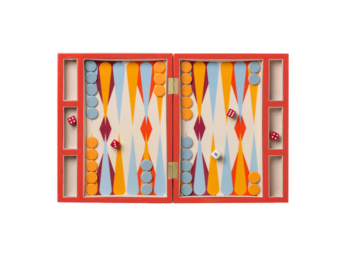 Printworks Spel - Backgammon Lacquered - Rood