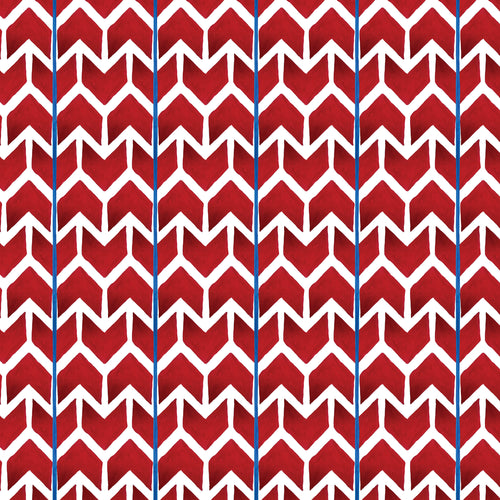 Catchii Behang Ikat Arrows red/white