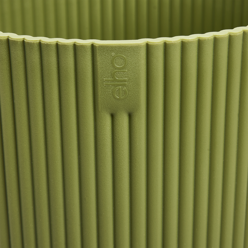 elho vibes fold rond 47 varengroen | Bloempot | Modern decoratief ribpatroon