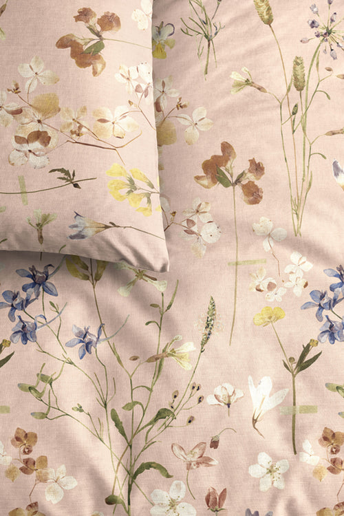 Ariadne at Home Dekbedovertrek Soft Flowers - 200 x 200/220 cm - Nude