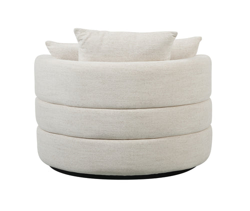 DÉJA Living Draaifauteuil Miles - Beige Stof - Ø100x84cm