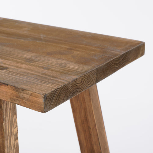 Mica Decorations Bold Houten Bankje - L80 x B37 x H44 cm - Gerecycled Hout - Bruin - vtwonen shop