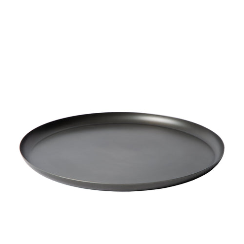 Atmooz dienblad Eleo M 34 cm - antiek zink - Ø 34 x H 2 cm