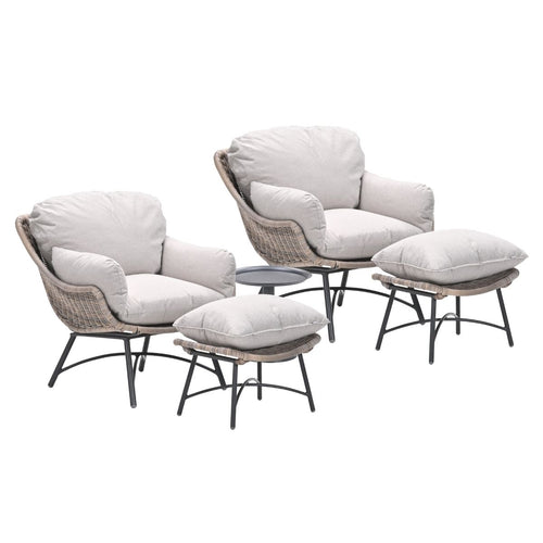 Garden Impressions Loungestoelen Selene vintage willow incl bijzettafel