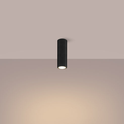 Sollux Lighting Plafondlamp KARBON 20 zwart - 6,5x6,5x20cm