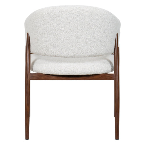 DÉJA Living Eetkamerstoel Dénia - Wit/Walnoot - Zithoogte 48cm - Set van 2 - vtwonen shop