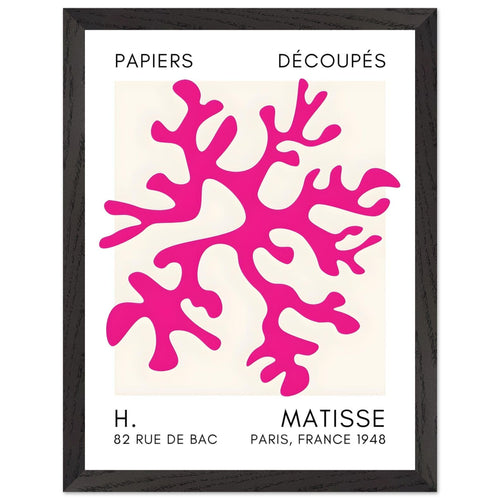 Artfulprints Poster met Lijst Matisse – Dreamy coral flower pink   - 30x40 cm - Roze