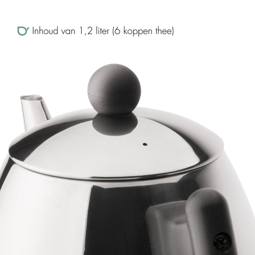 Bredemeijer - Theepot Duet Classic 1,2L zwart beslag - vtwonen shop