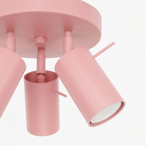Sollux Lighting Plafondlamp RING 3P roze - 25,7x25,7x14,5cm
