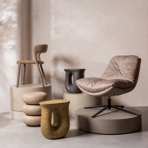 WOOOD bijzettafel met spikkels Mason - Magnesium - Groen - 45x42x33 - vtwonen shop