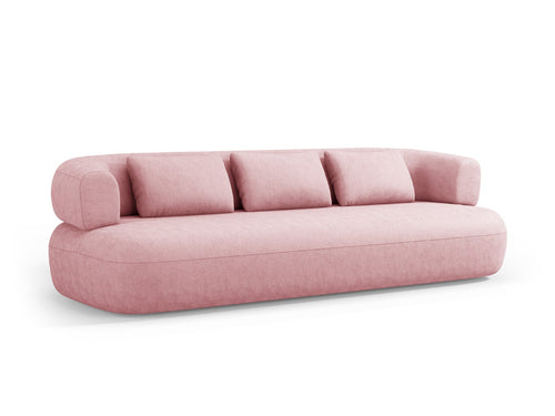 Micadoni Bank Jenny 4-zits, chenille, roze - 90x226x73cm