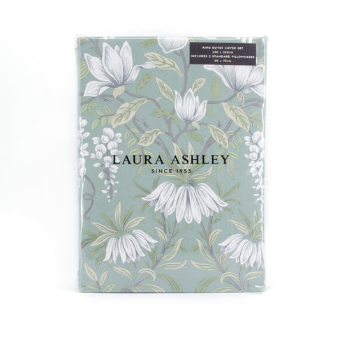 Laura Ashley Dekbedovertrek lits-jumeaux incl. 2 kussenslopen Parterre Sage 230cm x 220cm - vtwonen shop