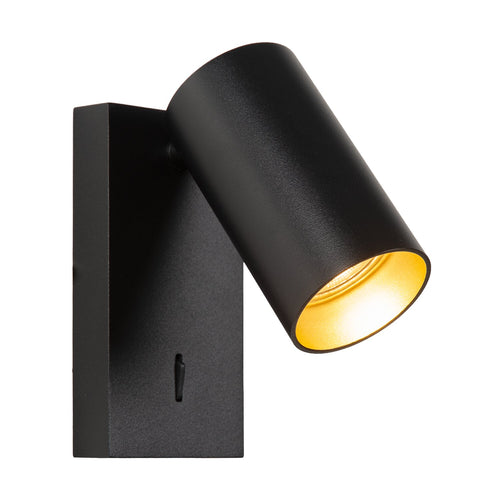 Atmooz wandlamp Era - zwart - 15 x 10 x H 12 cm - GU10