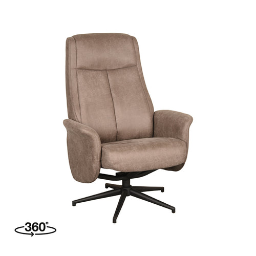 LABEL51 Relaxfauteuil Bergen - Taupe - Draaibaar - vtwonen shop