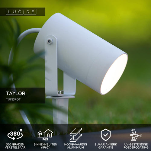 Lucide tuinspot TAYLOR - 1xGU10 - Wit