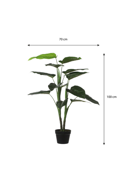 Mica Decorations Philodendron Kunstplant - H100x Ø70 cm - Groen