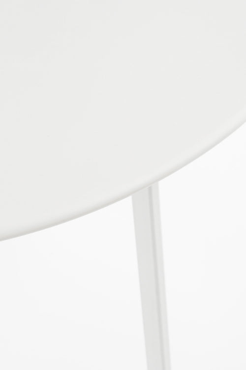 Mica Decorations Seatle Bijzettafel Buiten - H50 x Ø50 cm - Metaal - Wit - vtwonen shop