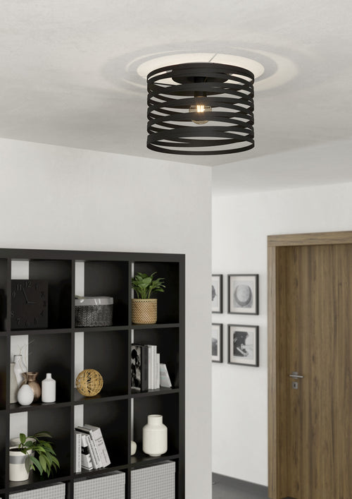 EGLO plafondlamp Cremella - e27 - ø 37 cm - zwart