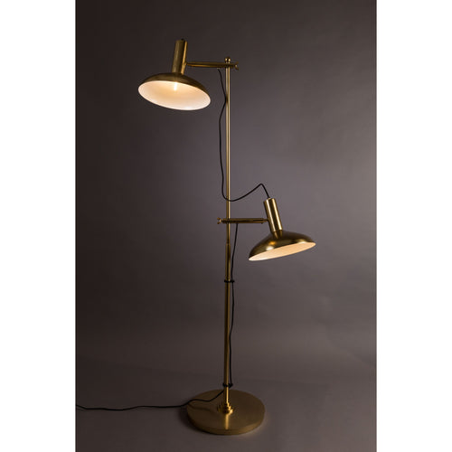 Dutchbone Karish Vloerlamp/ Staande Leeslamp Goud - vtwonen shop